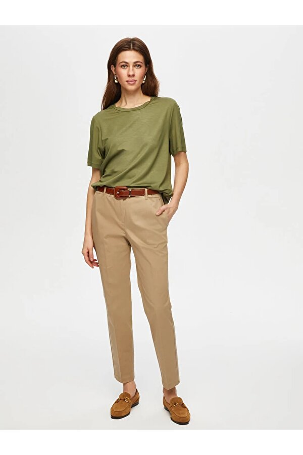 Yuvarlak Yaka Kısa Kol Kadın T-Shirt BS25TSH002