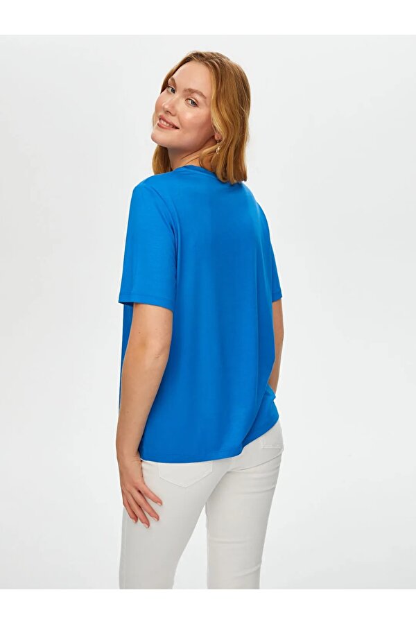 Yuvarlak Yaka Kısa Kol Kadın T-Shirt BS25TSH002