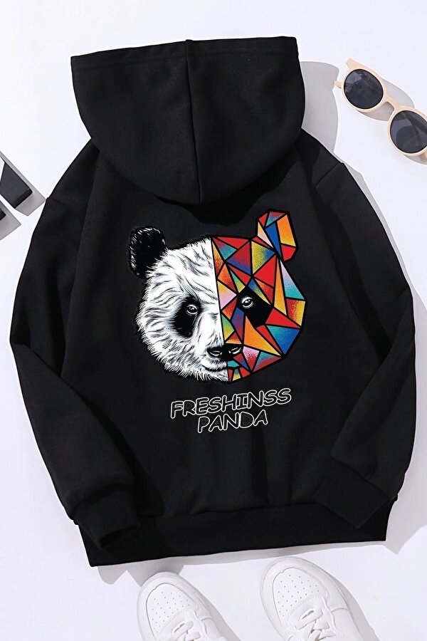 Çocuk Panda Sırt Baskılı Sweatshirt - 3 Al 1 Öde