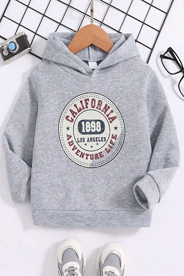 California Baskılı Erkek - Kız Çocuk Rahat Kalıp Sweatshirt - 3 Al 1 Öde