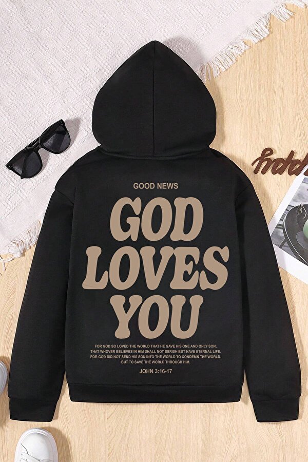 God Loves You Baskılı Erkek - Kız Çocuk Rahat Kalıp Sweatshirt - FLO 3 Al 1 Öde