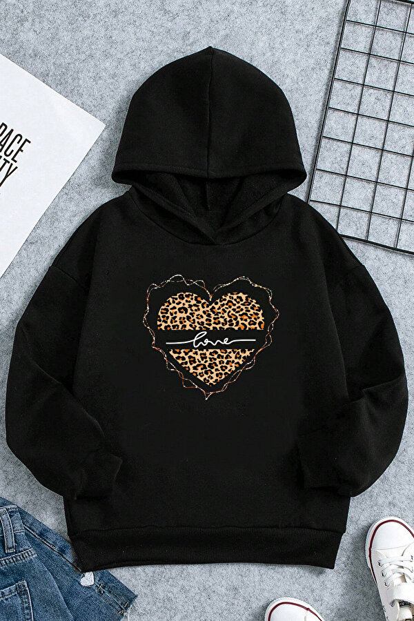 Kalp Baskılı Erkek - Kız Çocuk Rahat Kalıp Sweatshirt - FLO 3 Al 1 Öde