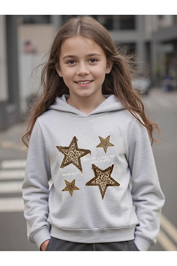 Eternal Light Baskılı Oversize Çocuk Sweatshirt - 3 Al 1 Öde