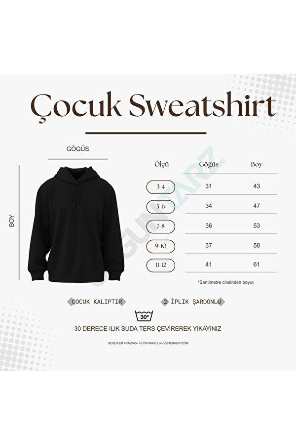 Happy Cherry Baskılı Oversize Çocuk Sweatshirt