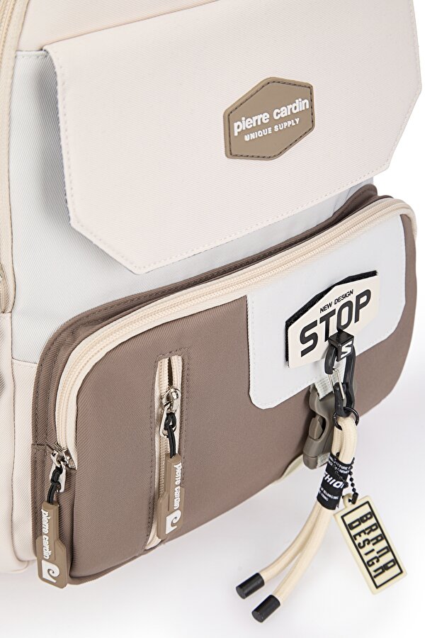 1916 Okul çantası Suya Dayanıklı Çok bölmeli BEJ