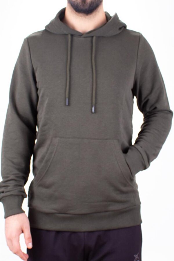 Twister 2732 Haki Kapüşonlu Erkek Sweatshirt