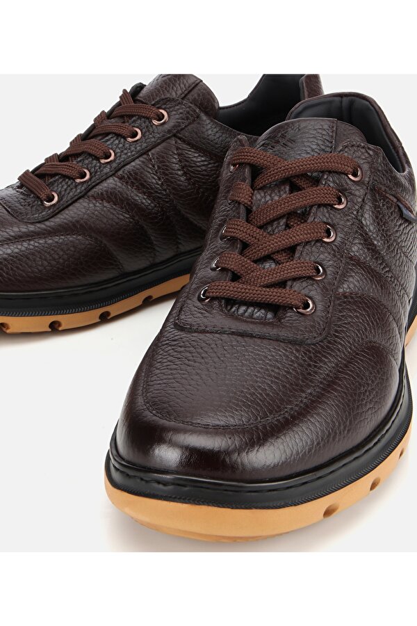 Erkek Deri Kahverengi Rahat Günlük Ayakkabı
