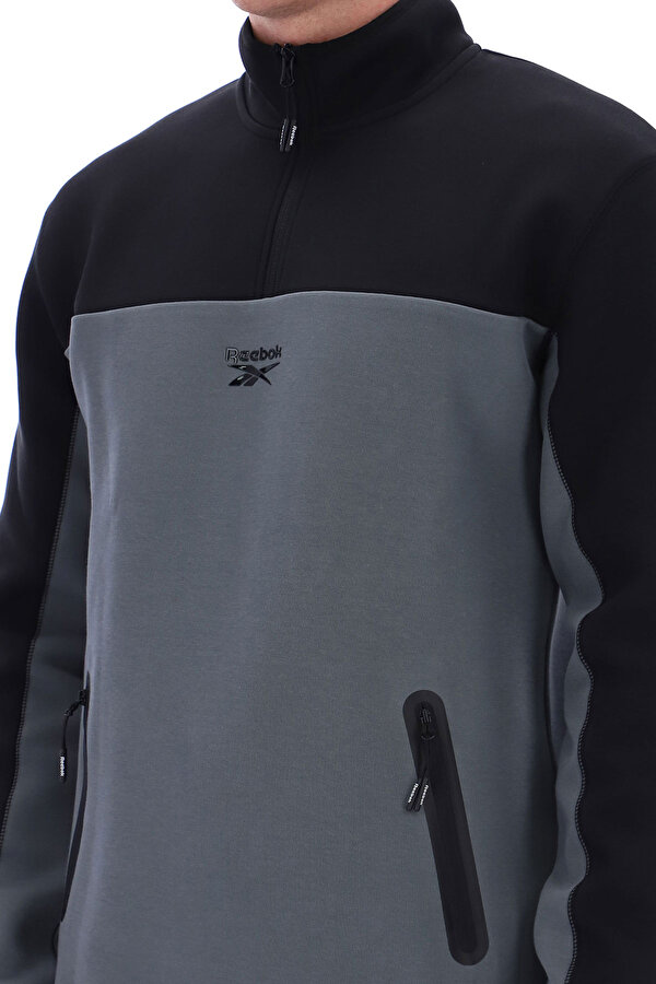 Reebok Half Zip Fleece Top Серый 012 Мужчина Флисовая Толстовка