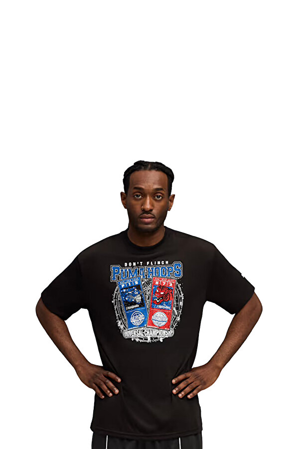 Hoopaverse Tee 4  Bla Siyah Erkek Kısa Kol T-Shirt