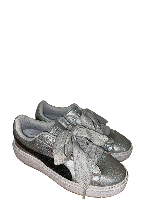 Puma Basketheartholidayglamour Серый Подросток, Мальч. Полуботинки