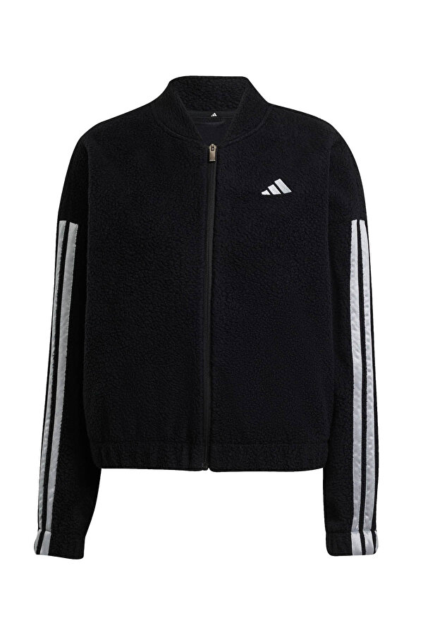 W HL FZ Siyah Kadın Fermuarlı Sweatshirt