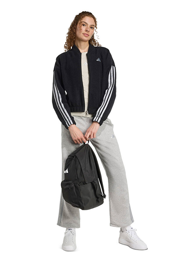 W HL FZ Siyah Kadın Fermuarlı Sweatshirt