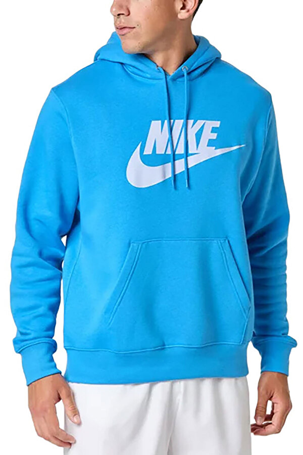 M NK CLUB BB PO GFX HOODI BLUE Man 060
