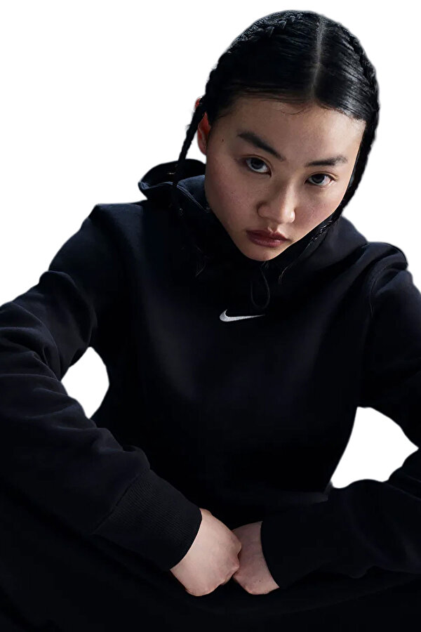 W NSW PHNX FLC STD PO HOO BLACK Woman 060