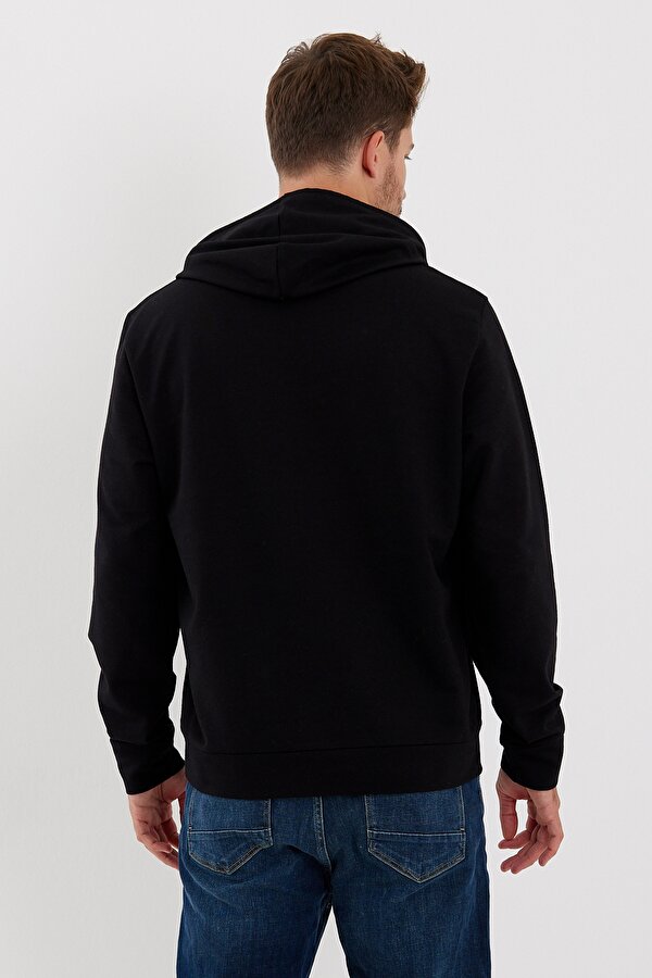 Erkek Kapşonlu Regular Fit Brooklyn Baskılı İnce Sweatshirt SPR23SW361