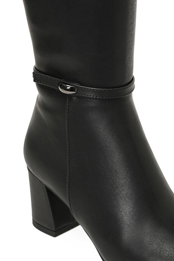 25K-7049 5PR Siyah Kadın Topuklu Çizme