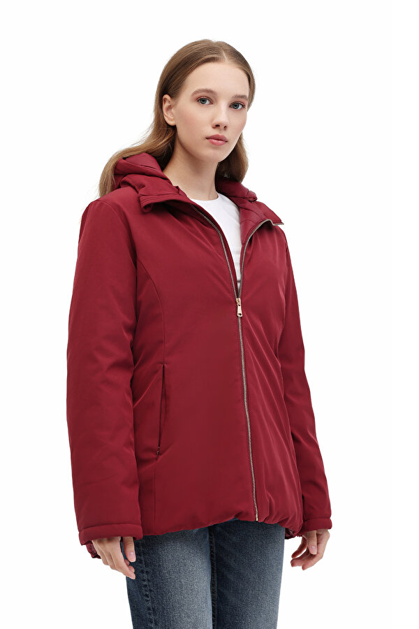 WL 1POLY PADDED 5PR Bordo Kadın Mont