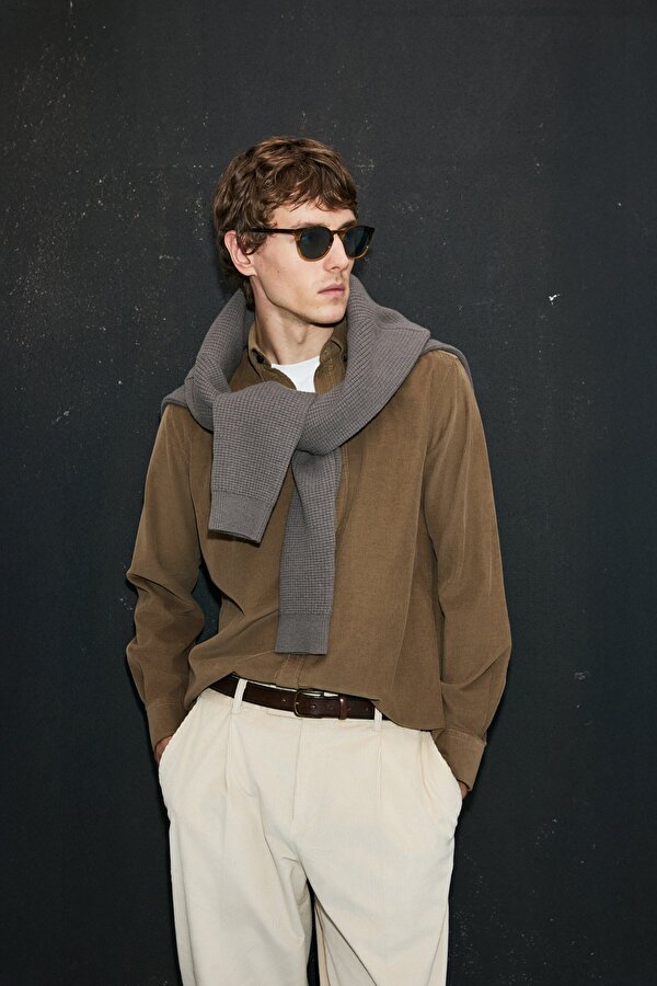 112010682 Drew Erkek Basic Gömlek Regular Fit Erkek Gömlek