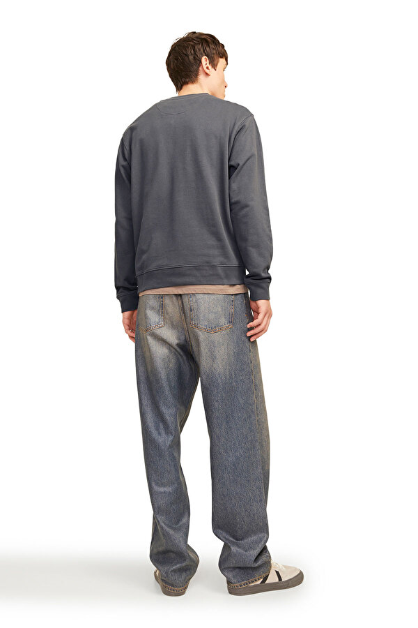 JJECHARGE SWEAT CREW NECK Gri Erkek Sweatshirt