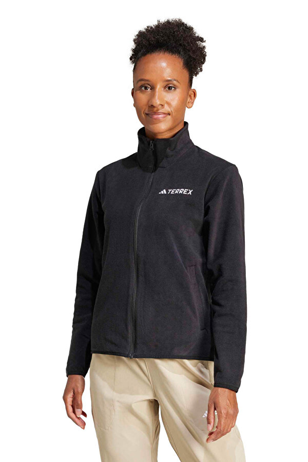 W MT ESS FZ FL Siyah Kadın Polar