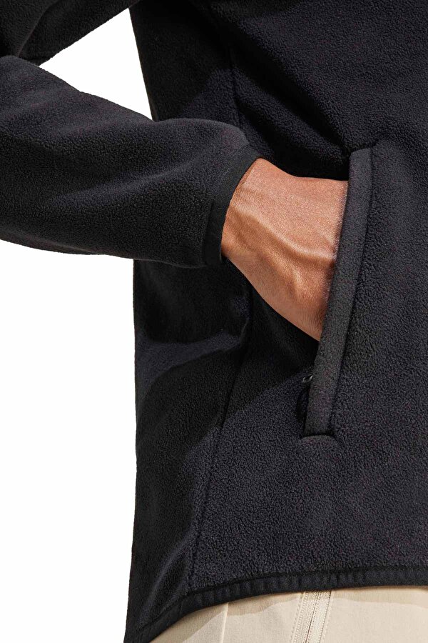 W MT ESS FZ FL Siyah Kadın Polar