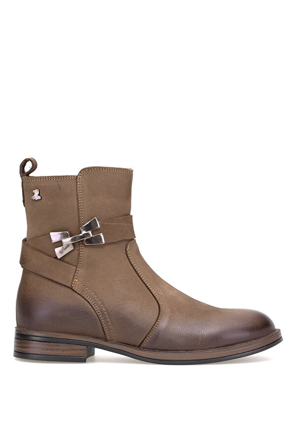 2552703K Kadın Hakiki Deri Klasik Bot Vizon