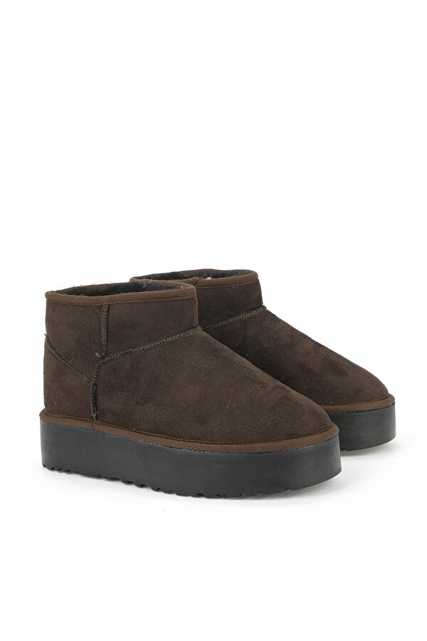 Suni Kürklü Kadın Bot 1531044Z1002 Kahve