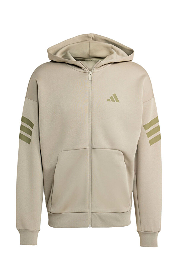 M FI 3S FZ Gri Erkek Fermuarlı Sweatshirt