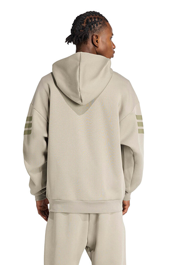 M FI 3S FZ Gri Erkek Fermuarlı Sweatshirt