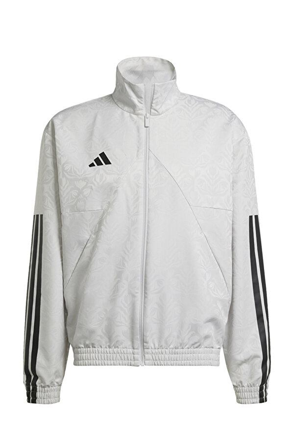 M TIRO WV TT Q3 Gri Erkek Fermuarlı Sweatshirt