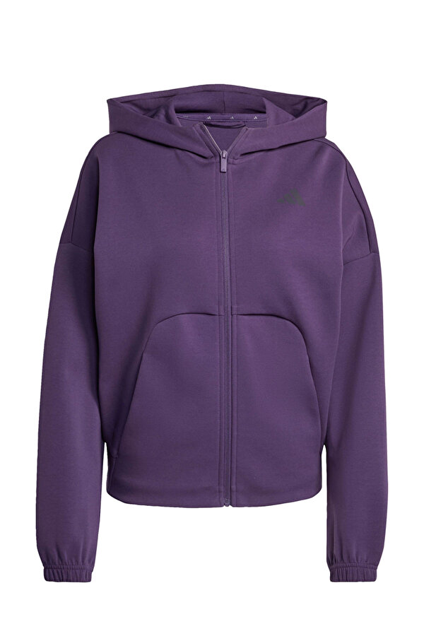 W FI SL FZ HD Mor Kadın Fermuarlı Sweatshirt