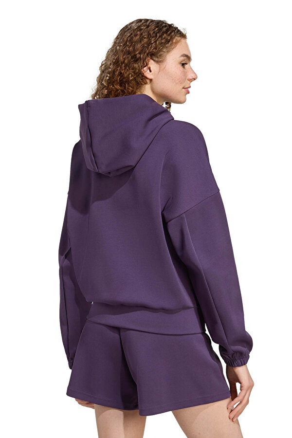 W FI SL FZ HD Mor Kadın Fermuarlı Sweatshirt