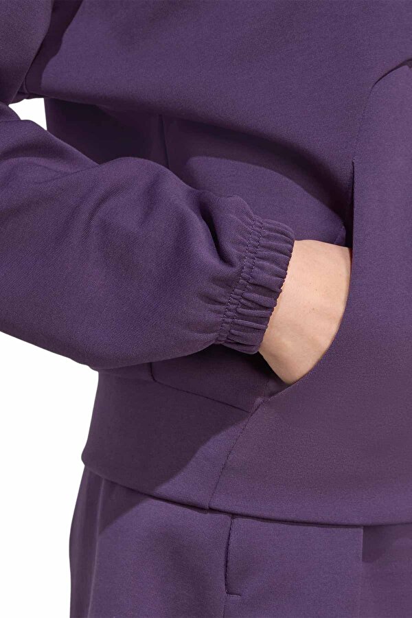 W FI SL FZ HD Mor Kadın Fermuarlı Sweatshirt