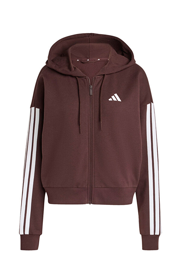 W 3S FT FZ HD Kahverengi Kadın Fermuarlı Sweatshirt