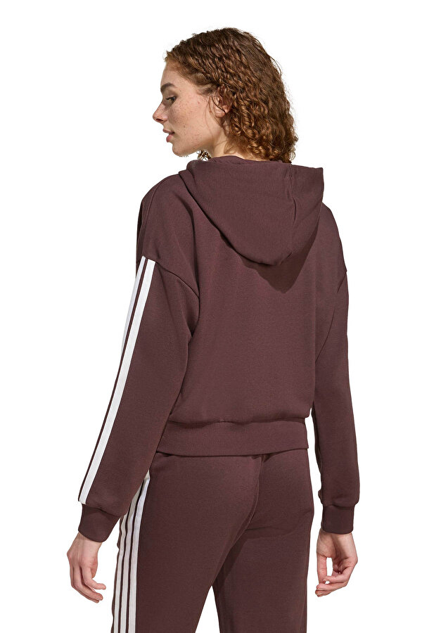 W 3S FT FZ HD Kahverengi Kadın Fermuarlı Sweatshirt