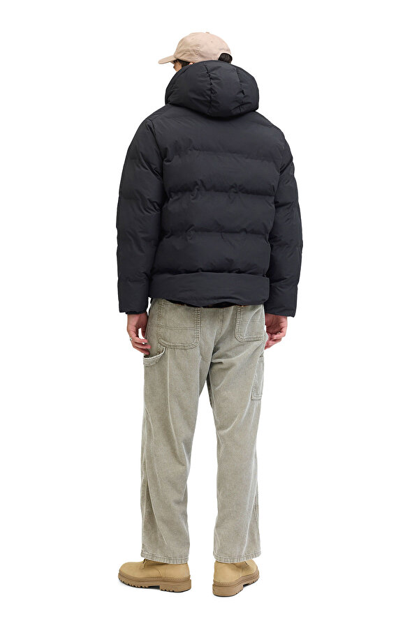 JJESOHO PUFFER HOOD SN Siyah Erkek Mont