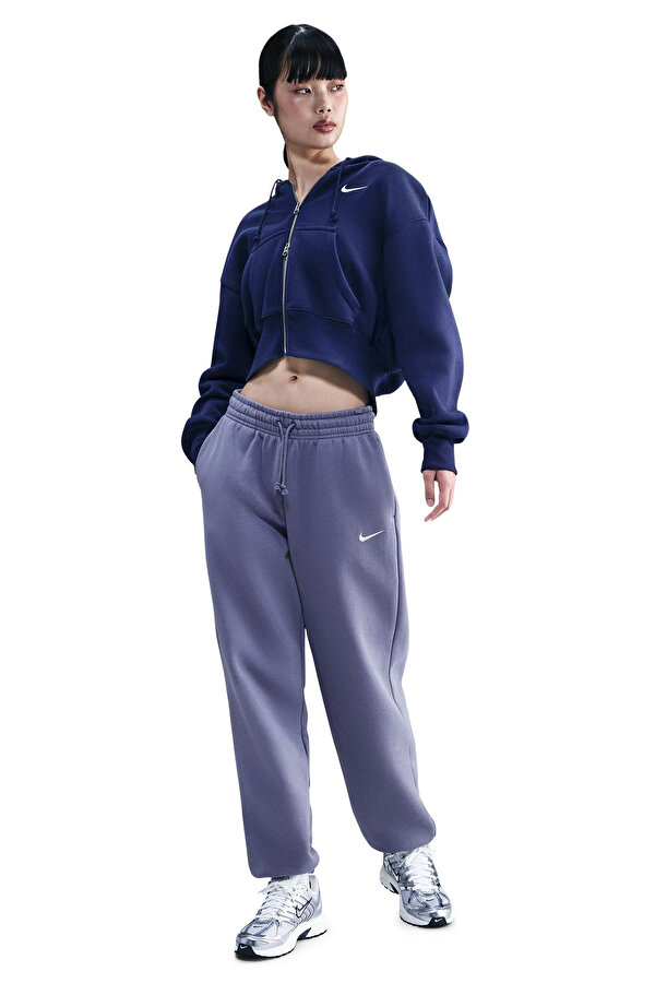 W NSW PHNX FLC HR OS PANT Mavi Kadın Eşofman Altı