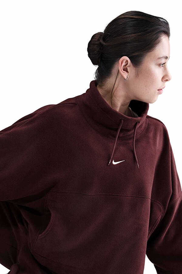 W NK ONE TF TOP POLAR Bordo Kadın Sweatshirt