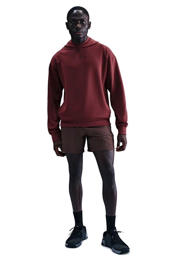 M NP DF NPT MIDLAYER HOOD Bordo Erkek Sweatshirt