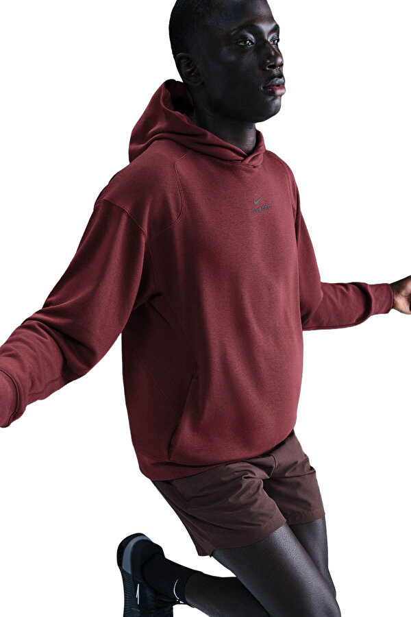 M NP DF NPT MIDLAYER HOOD Bordo Erkek Sweatshirt