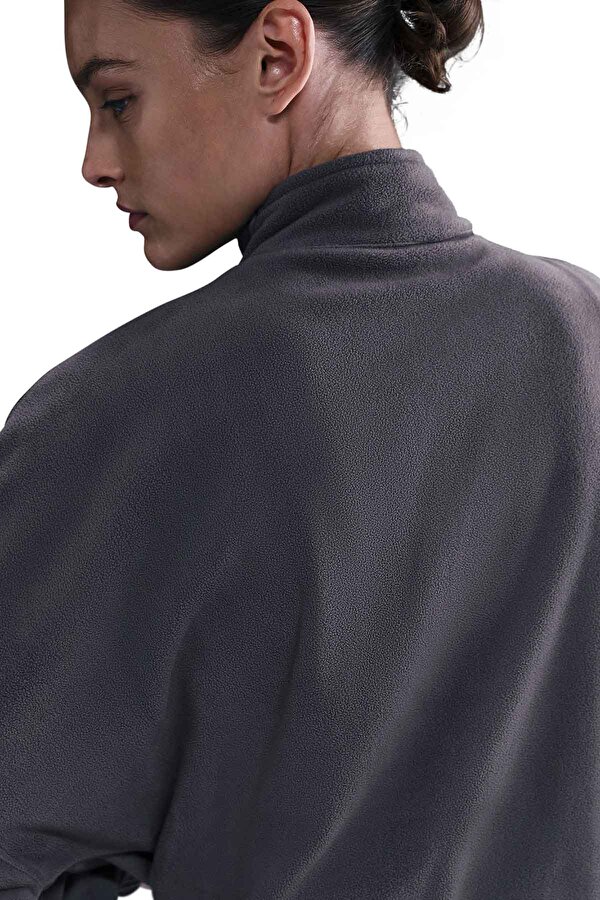 W NK ONE TF HZ TOP POLAR GRI Kadın Fermuarlı Sweatshirt