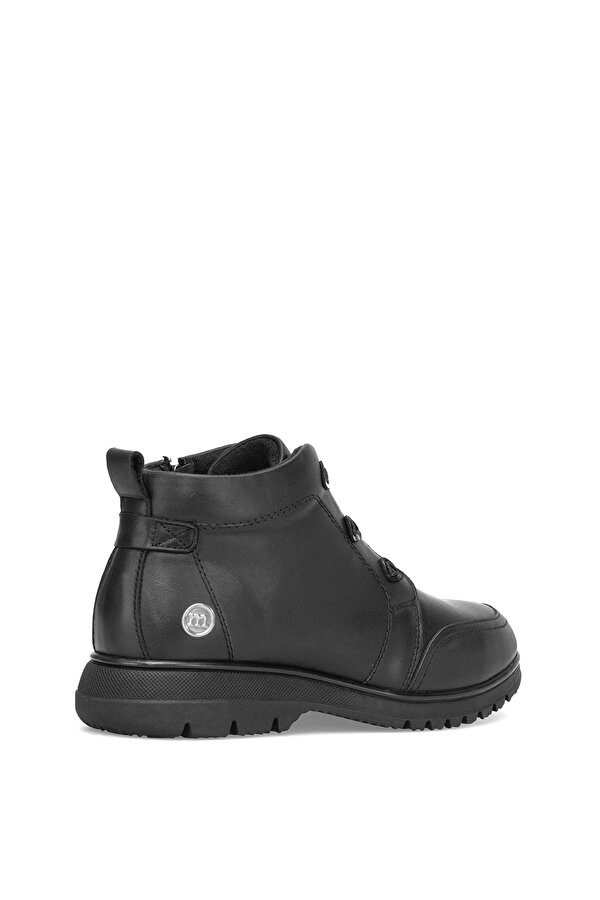 D25KB-1730 Kadın Hakiki Deri Düz Bot Siyah