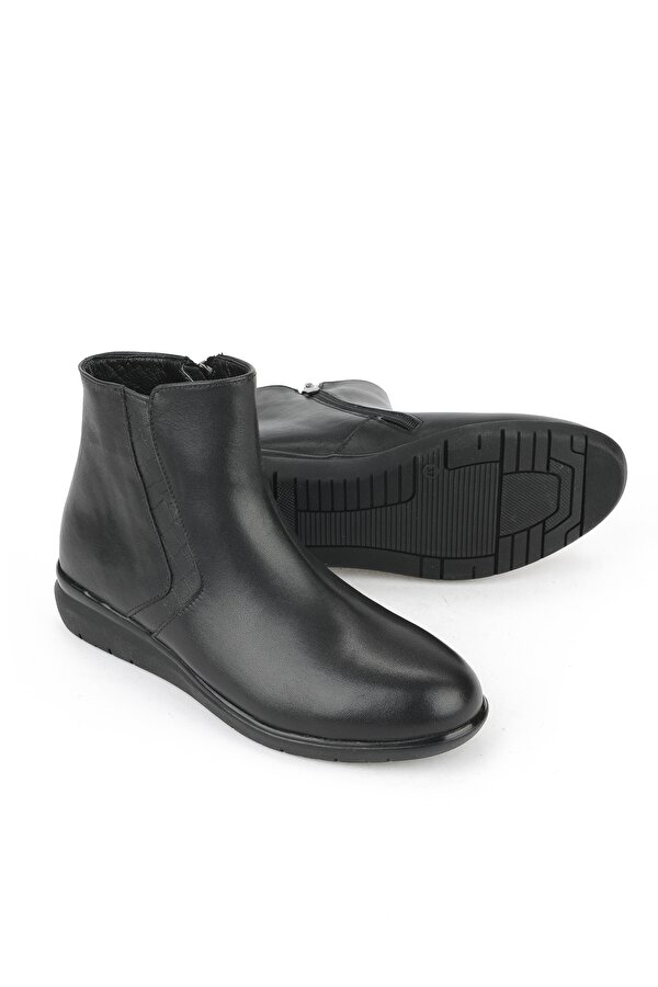 Kadın Hakiki Deri Konfor Bot 1531022Z7647 Siyah