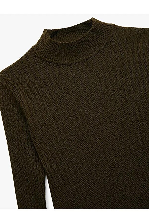 Regular Fit Dik Yaka Uzun Kollu Triko Kadın Kazak 6WAK90027HT