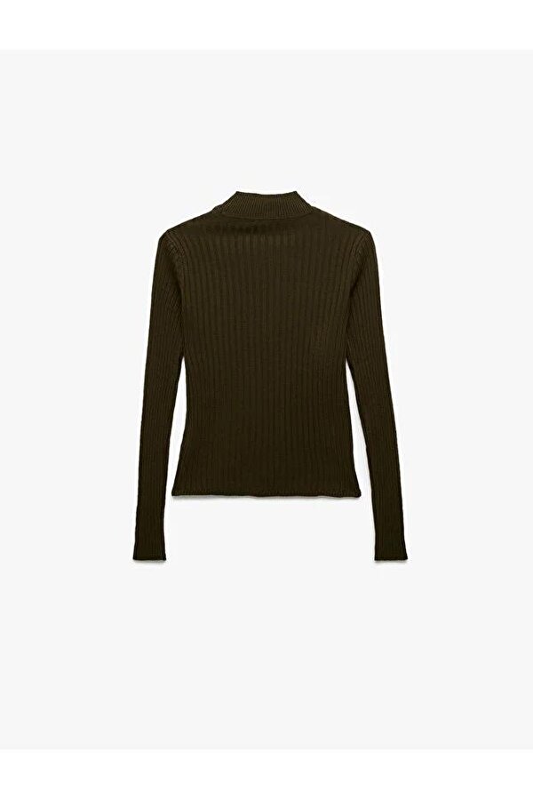 Regular Fit Dik Yaka Uzun Kollu Triko Kadın Kazak 6WAK90027HT