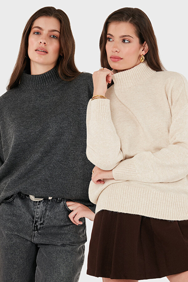 Bayan Kazak 680KZ00469S2 Antrasit-Taş