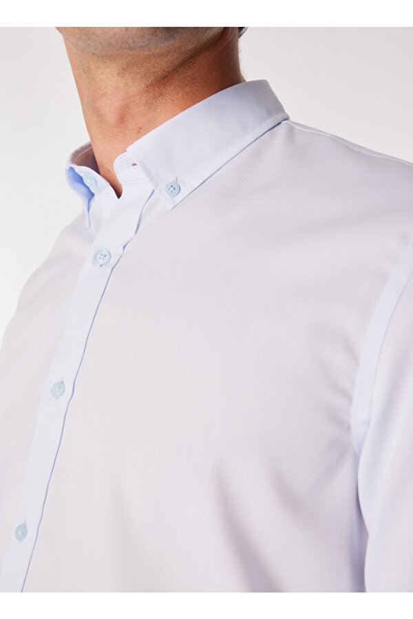 Açık Mavi Basic Erkek Non-Iron Gömlek F4WM-GML 2851