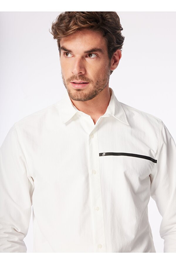 Beyaz Erkek Basic   Su İtici Gömlek F4SM-GML 0749