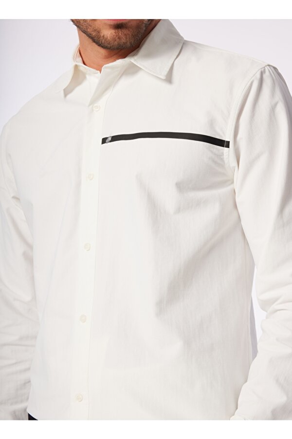 Beyaz Erkek Basic   Su İtici Gömlek F4SM-GML 0749