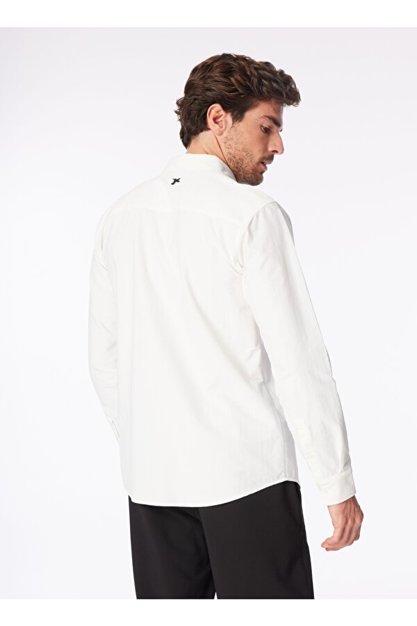 Beyaz Erkek Basic   Su İtici Gömlek F4SM-GML 0749